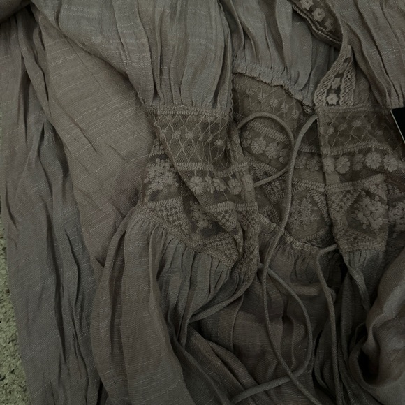 Lulus Carried Away Mauve Embroidered Maxi Top Cadigan Coverup NWT - Picture 10 of 14